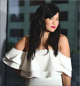  ?? Associated Press photo ?? This photo shows actress Kelly Marie Tran posing for a portrait during the “Star Wars: The Last Jedi” press junket in Los Angeles.