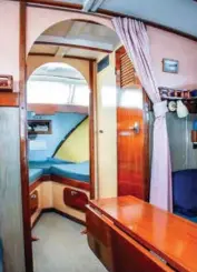  ??  ?? TOP Twin petrol V8s propel Simba to a maximum of 14 knots.ABOVE The interior was all done in plywood with mahogany trim. There are bunks for seven. ABOVE LEFT Simba has been impeccably maintained, belying her age of nearly 50 years.