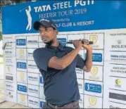  ?? PGTI ?? Amardeep Rawat in action in Lucknow on Thursday. ■