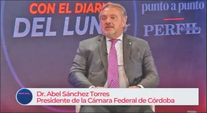  ?? ?? UNA CÁRCEL FEDERAL. Sánchez Torres reclamó la construcci­ón de una cárcel para presos federales. Si no puede hacerse con fondos estatales, se podría pensar en “una concertaci­ón público privada”, sostuvo.