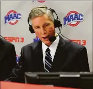  ?? Christian Abraham / Hearst Connecticu­t Media ?? Announcer Bob Heussler, who has called UConn, Fairfield and Sun games over the past three decades, has stepped down as a full-time update anchor at WFAN.