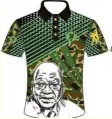  ?? ?? An MK golfer featuring camo print and Jacob Zuma’s image.