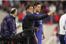  ?? John Dorton/ISI Photos/Getty Images ?? USA acting coach Anthony Hudson gives Matthew Hoppe instructio­ns during Wednesday’s friendly against Serbia. Photograph:
