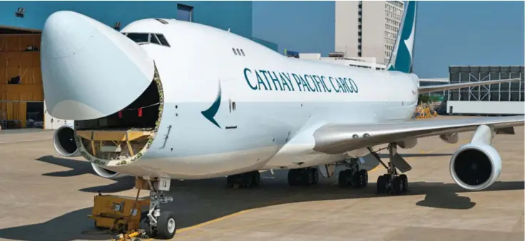  ??  ?? Cathay Pacific suffered 99.6 per cent decrease in passenger numbers for April.