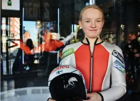  ?? FOTO: AMANDA MANNSTRöM/SPT ?? 15-åriga Julia Tervaharti­ala hör till framtidens löften. Hon ser fram emot junior-VM i sin hemmabacke i Lahtis i januari 2019.