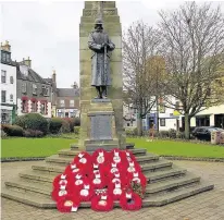  ??  ?? Online poll Have your say on whether the war memorial in Blairgowri­e’s Wellmeadow should be cleaned