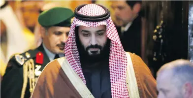  ?? LUKE MACGREGOR / BLOOMBERG ?? Mohammed bin Salman, Saudi Arabia’s crown prince, is heir apparent of the world’s largest oil exporter.