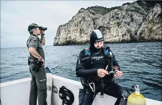  ??  ?? El cabo de Begur, cuya punta se aprecia en la foto, marca la frontera sur hasta donde rige la moratoria a la extracción de coral rojo