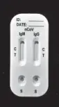  ?? 20/20 GENESYSTEM­S INC. ?? A test cartridge, made by 20/20 Genesystem­s Inc., has two separate test strips for each antibody.