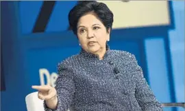  ?? Bryan Bedder Getty Images for the New York Times ?? THE ANNUALIZED return for female-led firms in the analysis was 25% since ’09, compared with 11% for the broader market. Above, PepsiCo CEO Indra Nooyi.