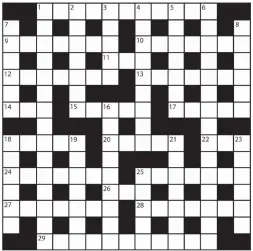  ??  ?? PRIZES of £20 will be awarded to the senders of the first three correct solutions checked. Solutions to: Daily Mail Prize Crossword No. 15,947, PO BOX 3451, Norwich, NR7 7NR. Entries may be submitted by second-class post. Envelopes must be postmarked no later than tomorrow. Please make sure you enclose your name and address. No 15,947