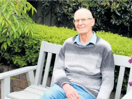  ?? Photo / Judith Lacy ?? Palmerston North author Denis Dwyer says his first novel, The Walking Frame War, provides an empathetic look at ageing.