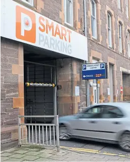  ?? Picture: Kris Miller. ?? Smart Parking’s car park at Kinnoull Street, Perth.