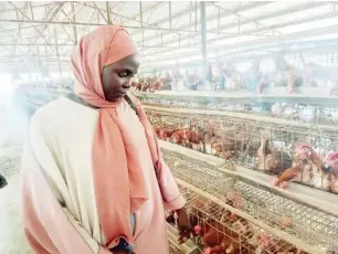  ?? ?? Khadijah Adamu Ndanusa in her farm