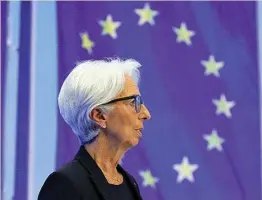  ?? ?? Christine Lagarde, presidenta del Banco Central Europeo.