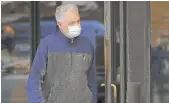  ?? JIM DAVIS/THE BOSTON GLOBE VIA AP ?? Former Harvard fencing coach Peter Brand departs federal court in Boston in 2020 after being arraigned and freed on bail.