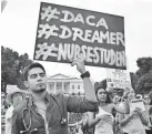  ?? JACQUELYN MARTIN/AP ?? Nursing student Carlos Esteban, a DACA recipient, at the White House in September.