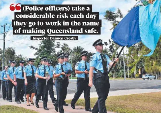  ?? ?? The National Police Remembranc­e Day service at the Anglican Church in Ingham on Wednesday. Picture: Cameron Bates