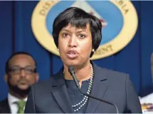  ?? AP ?? Mayor Muriel Bowser says D.C. officials have found no connection to cases of missing girls and human traffickin­g.