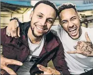  ?? FOTO: PT ?? Neymar con Curry Un crack del fútbol y otro de la NBA