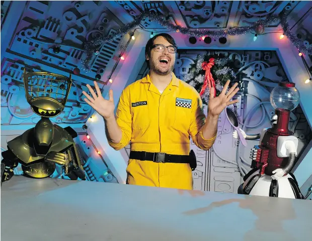  ?? DARREN MICHAELS ?? Jonah Ray stars as the hapless pilot in the new episodes of Mystery Science Theater 3000 coming to Netflix this week.