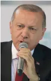  ??  ?? Recep Tayyip Erdogan