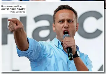  ?? PAVEL GOLOVKIN ?? Russian opposition activist Alexei Navalny