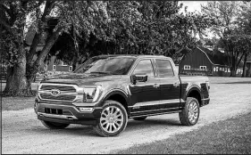  ?? COURTESY OF FORD MOTOR CO. VIA AP ?? The 2022 Ford F-150 is one of Edmunds’ top-rated fullsize trucks. The F-150 was redesigned in 2021.