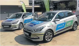  ??  ?? Hyundai SA is providing eight vehicles for visible policing and enforcemen­t on the N1 and N4 Bakwena toll routes. Left: The vehicles will be operated by law enforcemen­t officials and branded with route contact informatio­n.