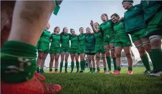  ??  ?? The Connacht team gather in a huddle after their first ever interpro victory over Munster