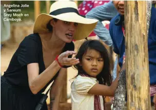  ??  ?? Angelina Jolie y Sareum Srey Moch en Camboya.