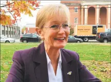  ?? File photo ?? West Haven Mayor Nancy Rossi in front of West Haven City Hall.