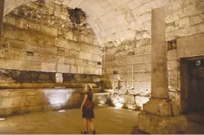 ?? (Marc Israel Sellem/The Jerusalem Post) ?? ONE OF the public projects from the Second Temple period uncovered outside the Temple Mount walls in Jerusalem.