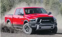  ??  ?? The 2018 Ram 1500, shown in Rebel Crew Cab 4x4 form, is powered by the award-winning 5.7-litre Hemi V8.