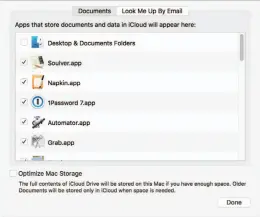  ??  ?? You can opt to uncheck Optimize Mac Storage and always keep all icloud-synced files stored locally.