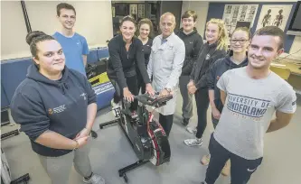  ??  ?? Kirsty Pitchford, Neve Geary, Dylan Wood, Stephanie Welsh and Reece Monson with students.