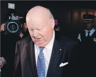  ?? ADRIAN WYLD/THE CANADIAN PRESS FILES ?? Newsman-turned-senator Mike Duffy faces a criminal trial on 31 charges of fraud, breach of trust and bribery starting April 7.