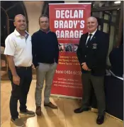  ??  ?? Sponsor Declan Brady, winner of the men’s compeition, Martin O’Neill, and Wicklow Golf Club captain Gerry Doyle.