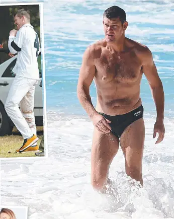  ?? Picture: SHAW DAMIAN ?? A fit Packer at Bondi Beach after a swim. Inset: America’s crooning sweetheart Mariah Carey, the billionair­e’s new love.