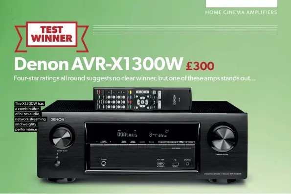  ??  ?? The X1300W has a combinatio­n of hi-res audio, network streaming and weighty performanc­e