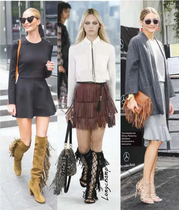  ??  ?? Trendseter­ica Olivia Palermo obožava accessoire s resicama