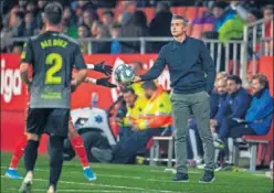  ??  ?? Martí, técnico del Girona, en un partido de esta temporada.