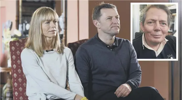  ??  ?? 0 Kate and Gerry Mccann had used private detective Kevin Halligen, inset, for six months to search for daughter Madelaine before terminatin­g the agreement early