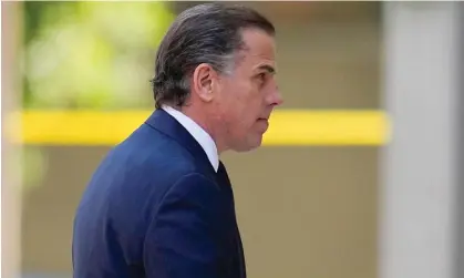  ?? ?? President Joe Biden's son Hunter Biden, arrives for a court appearance, on 26 July 2023, in Wilmington, Delaware. Photograph: Julio Cortez/AP