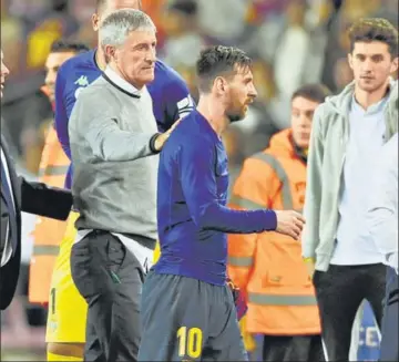  ?? GETTY IMAGES ?? Barcelona visit Real Betis on Sunday in La Liga and manager Quique Setien (left) has said the team needs to focus on that.