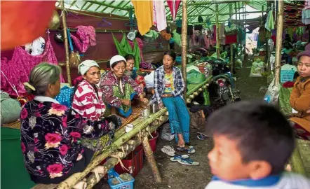  ??  ?? In limbo: Displaced people taking shelter in a camp in Danai, Kachin State, after fleeing the renewed fighting between Myanmar’s army and ethnic insurgents in the country’s remote north.