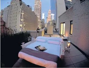  ?? AFP ?? A view of a terrace bedroom atop the AKA Central Park Hotel in New York.