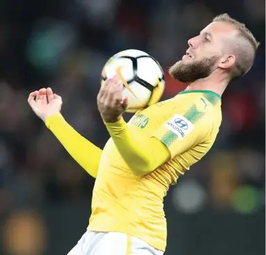  ??  ?? GOALS FOR 2018: Jeremy Brockie hasn’t scored for Sundowns yet, after joining them in January.