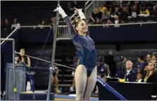  ?? COURTESY OF UNIVERSITY OF MICHIGAN ?? Douglassvi­lle native Natalie Wojcik trained at Berks Gymnastic Academy and Stallone Gymnastics before going to Michigan.