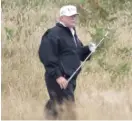  ?? AP ?? President Trump plays golf Saturday.